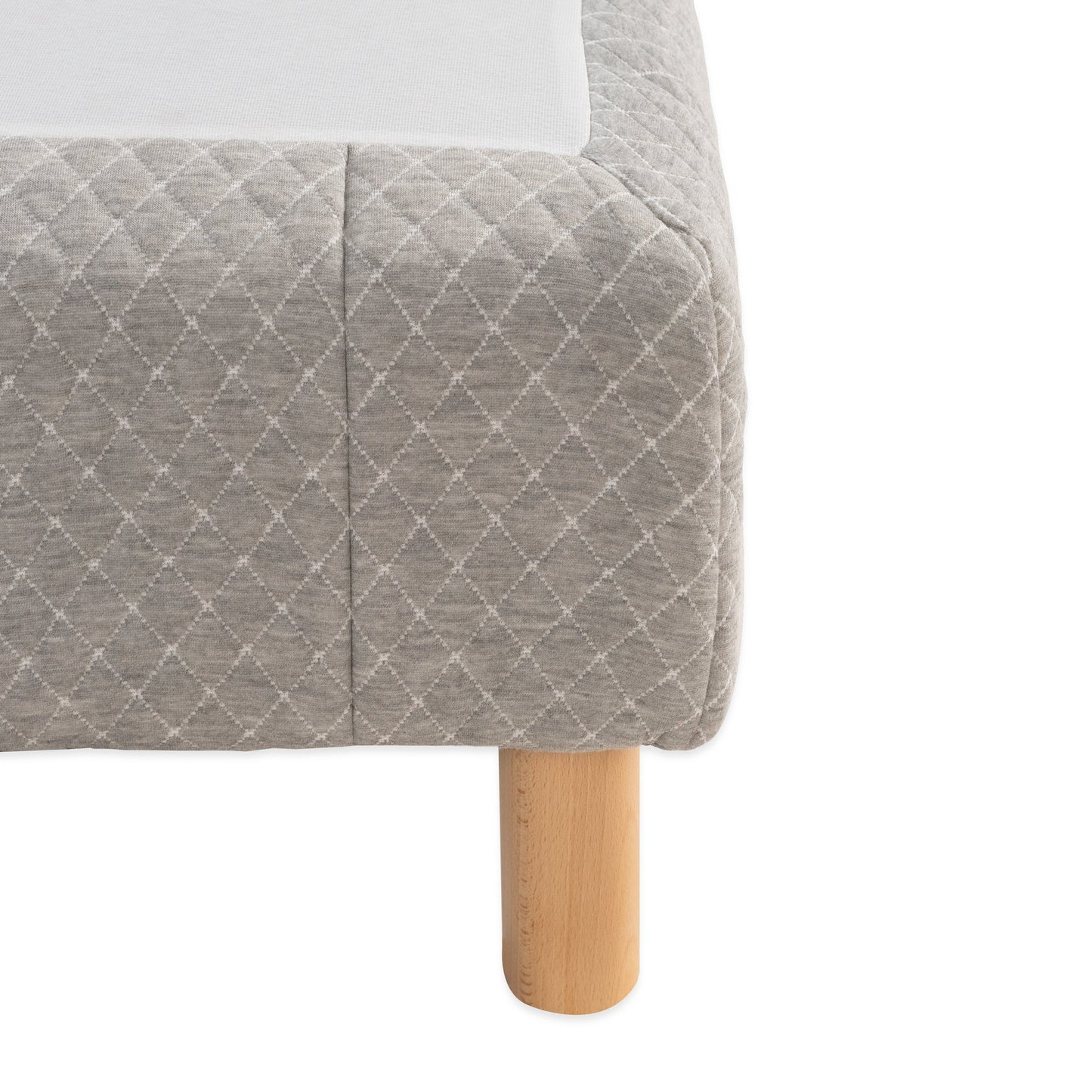 Sommier tapissier ressorts ensachés - H 35 cm - Tissu nid d'abeille - SONGES