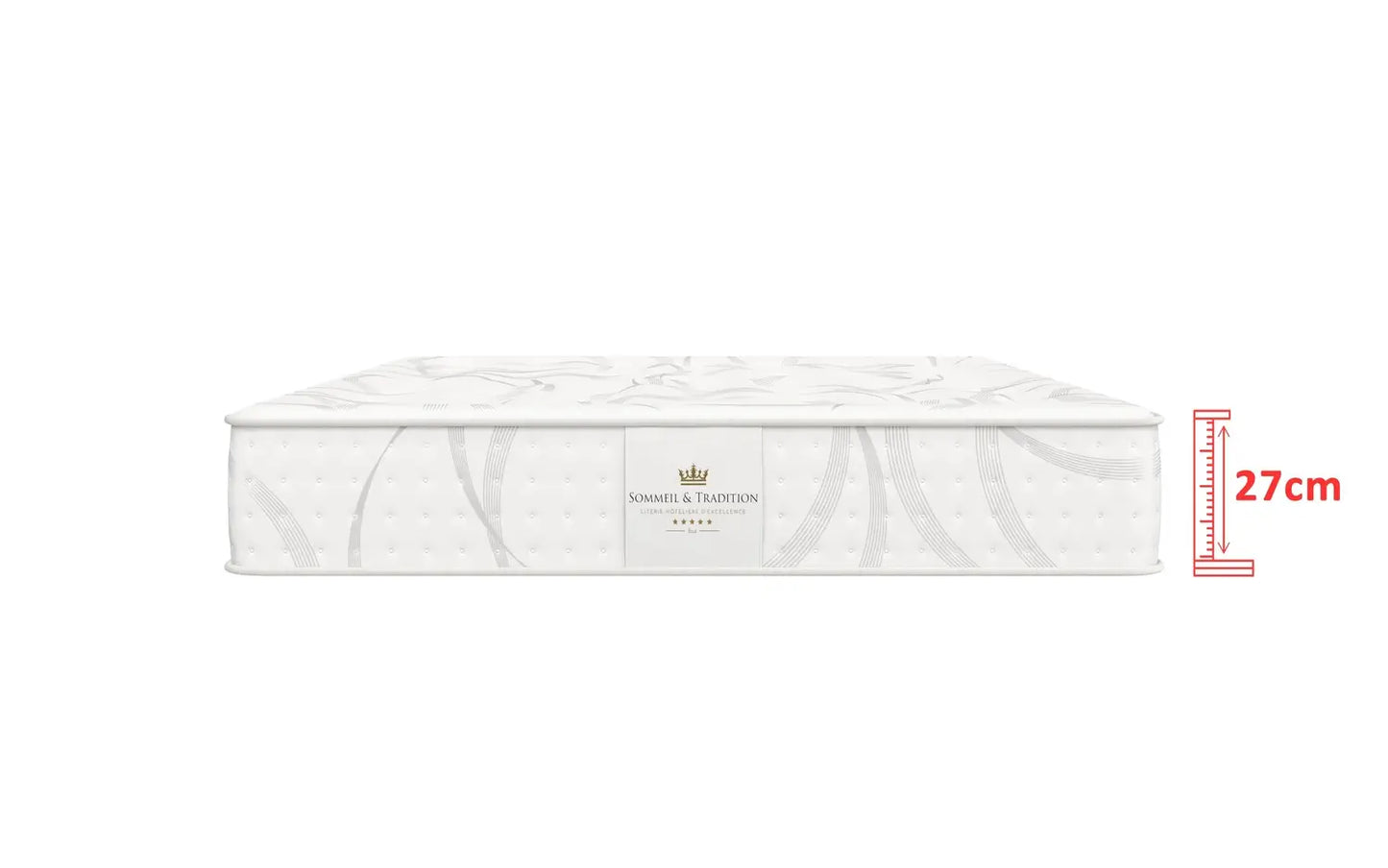Matelas à ressorts ensachés et mousse mémoire de forme 27 cm - HERITAGE