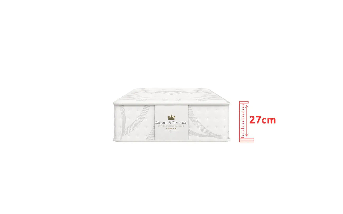 Matelas à ressorts ensachés et mousse mémoire de forme 27 cm - HERITAGE