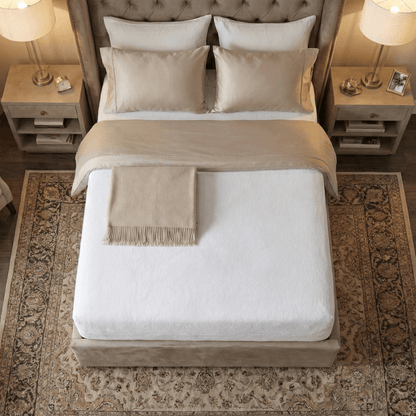 Housse de matelas intégrale zippée avec tissu bouclette 100% coton - COTON BOUCLETTE INTEGRAL