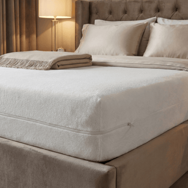 Housse de matelas intégrale zippée avec tissu bouclette 100% coton - COTON BOUCLETTE INTEGRAL